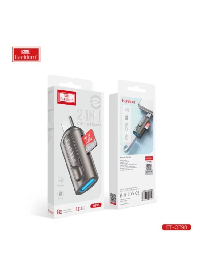 Earldom typec mobile phone card reader applies to computer converter TF memory card adapter OTG-OT98 - Image 4